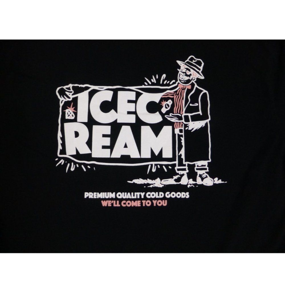 Ice Cream Black T-Shirt "Premium Quality Cold Goods. We'll Come to You" Graphic - Picture 6 of 9